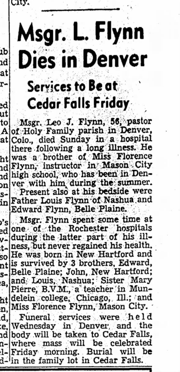 Clipping from Globe-Gazette